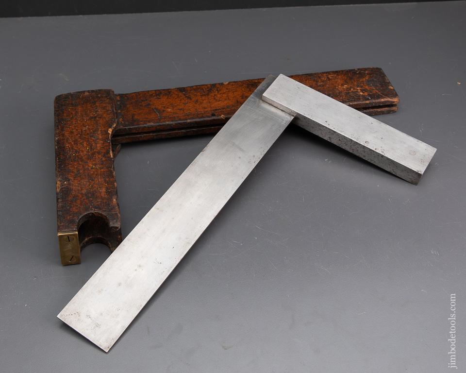 FINE Twelve inch BROWN & SHARPE Try Square with Wooden Case -  93341