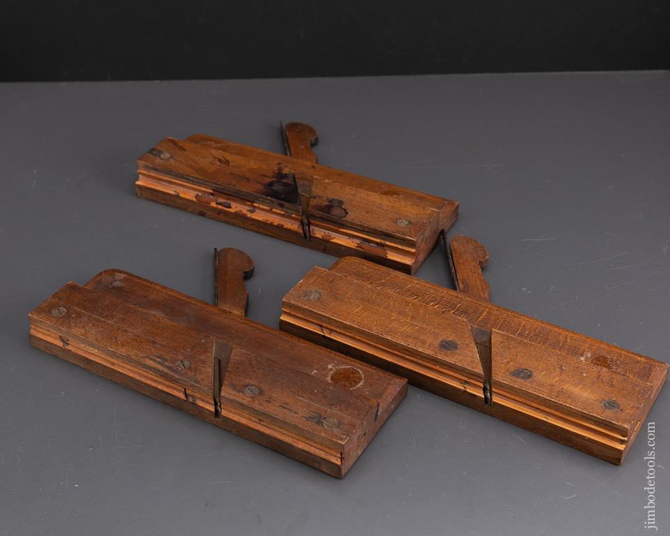Three Small Side Bead Moulding Planes by MOSELEY & SON circa 1819-1830 FINE - 93342