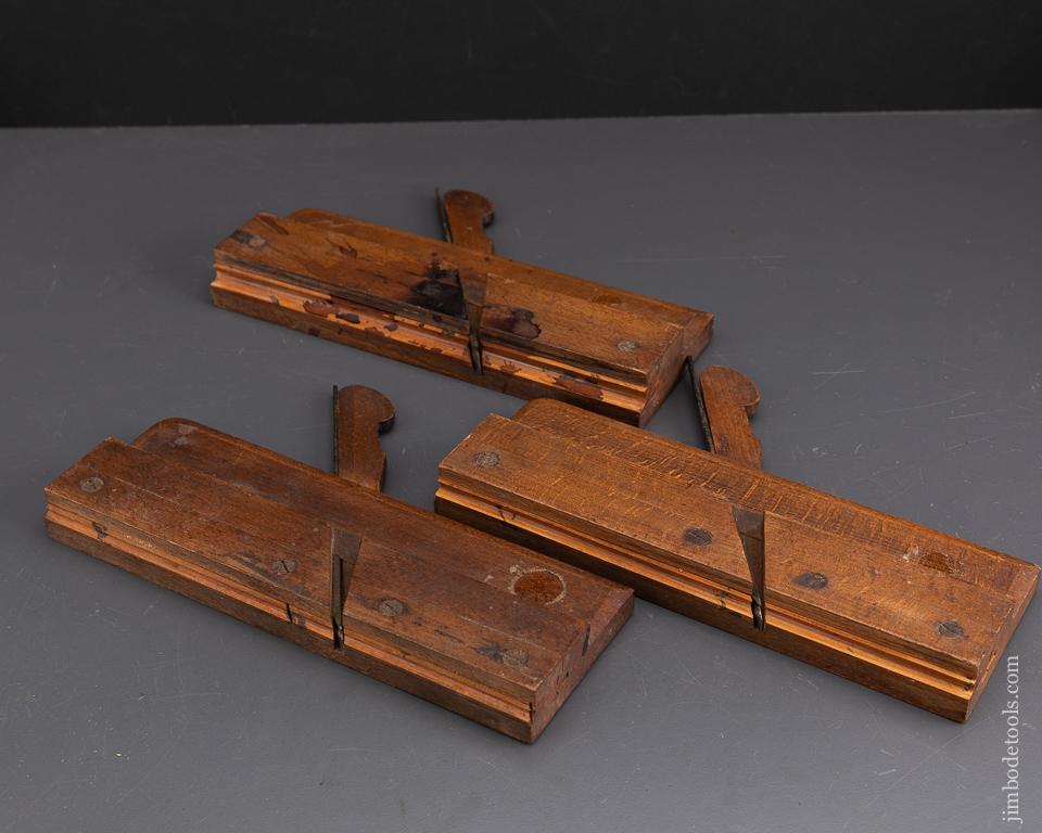 Three Small Side Bead Moulding Planes by MOSELEY & SON circa 1819-1830 FINE - 93342