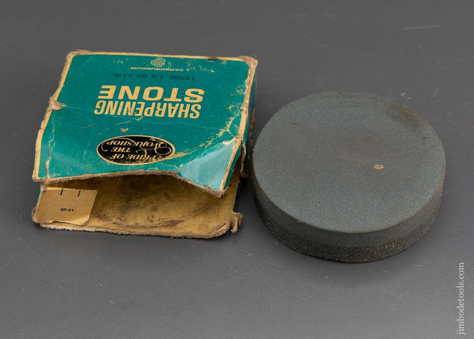 Four inch CARBORUNDUM Axe Sharpening Stone in Original Box - 93393