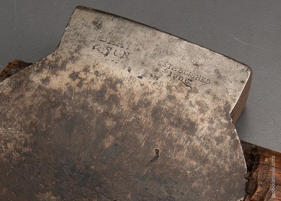 Fine BEATTY Single Bevel Offset Broad Axe with 1806 Date - 93408