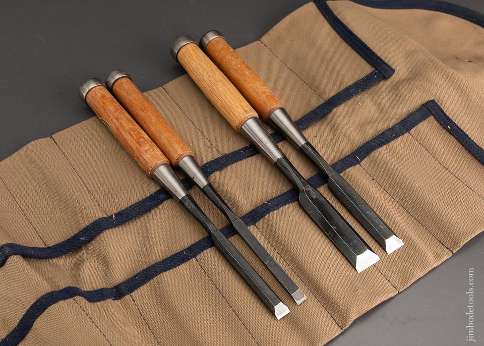 MINT! Set of Four IOYORI  Firmer Chisels with Decals in Roll - 93421