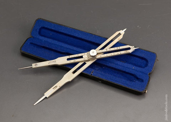 Eight inch C 1953 WEEKS & PLATH INC Proportional Dividers in Original Fitted Case - 93422