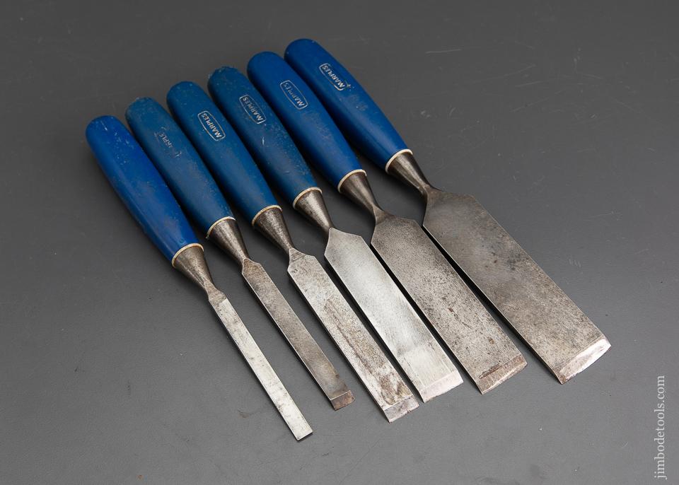 Set of Six MARPLES Blue Chip Firmer Chisels - 93426