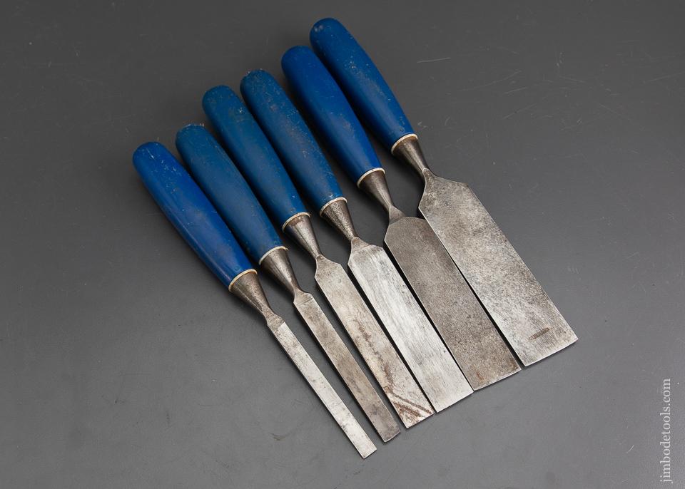 Set of Six MARPLES Blue Chip Firmer Chisels - 93426