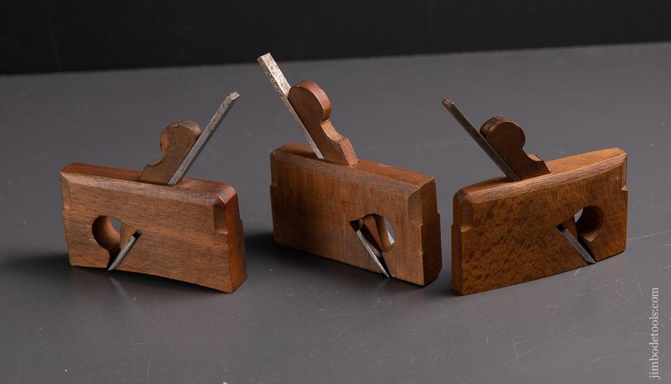 Three Extra-Fine SALMEN Miniature Coach maker's Rabbet Planes NEAR MINT with Decals - 93435R