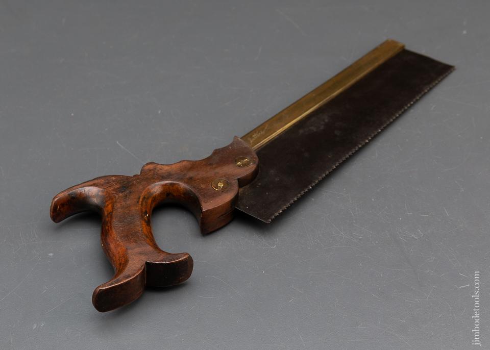 Wonderful WM. McNIECE PHILADA Triple Cove Batwing London Spring Brass Back Saw circa 1859 - 93440UR