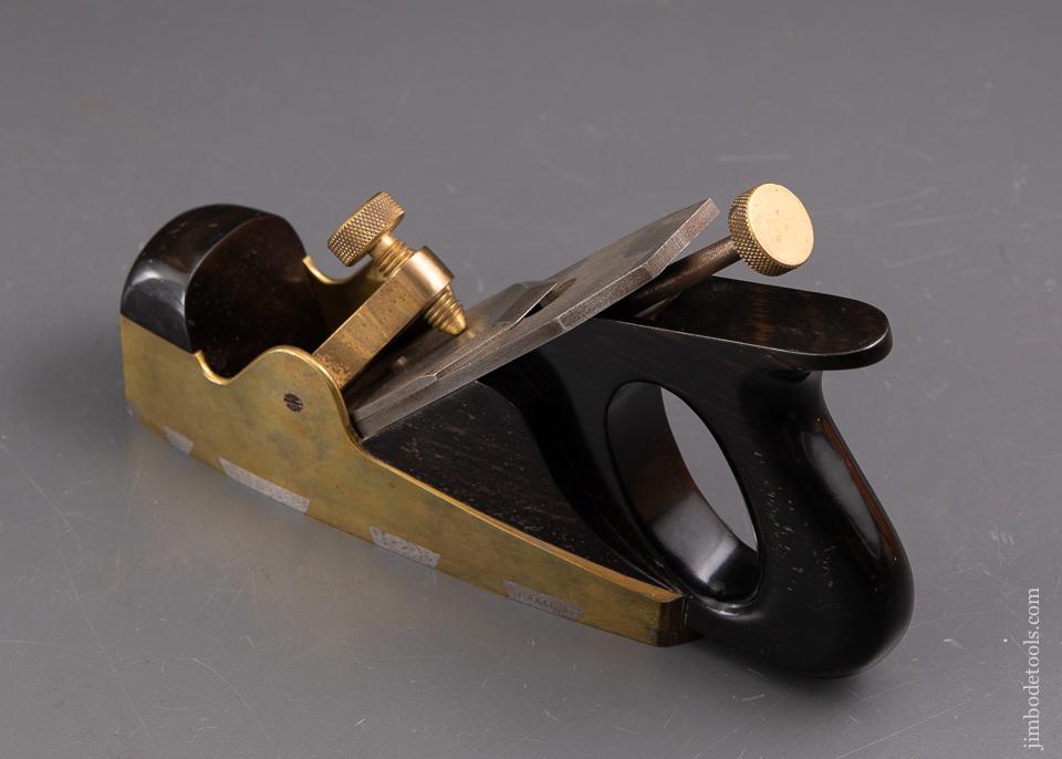 RARE Full Sized Reproduction NORRIS A5 in Gunmetal Dovetailed to Steel Sole Stuffed with Ebony by BOB BAKER! - 93444UR