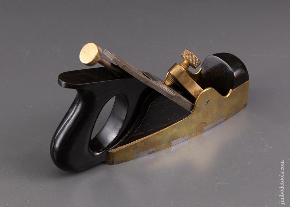 RARE Full Sized Reproduction NORRIS A5 in Gunmetal Dovetailed to Steel Sole Stuffed with Ebony by BOB BAKER! - 93444UR