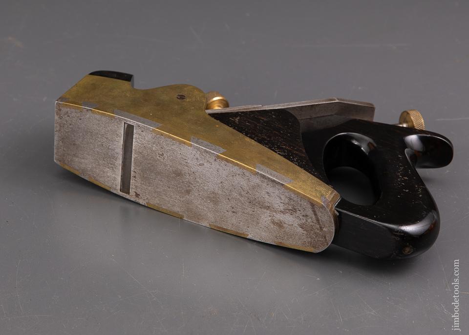 RARE Full Sized Reproduction NORRIS A5 in Gunmetal Dovetailed to Steel Sole Stuffed with Ebony by BOB BAKER! - 93444UR