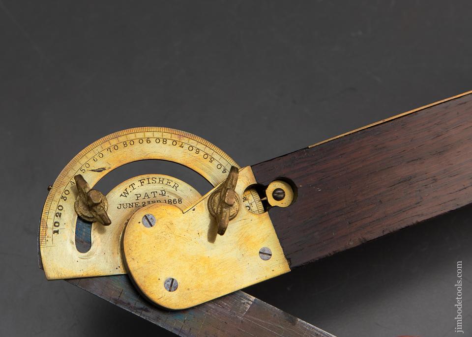 Gorgeous FISHER PATENT Rosewood and Brass Bevel by DISSTON & MORSS - 93467R