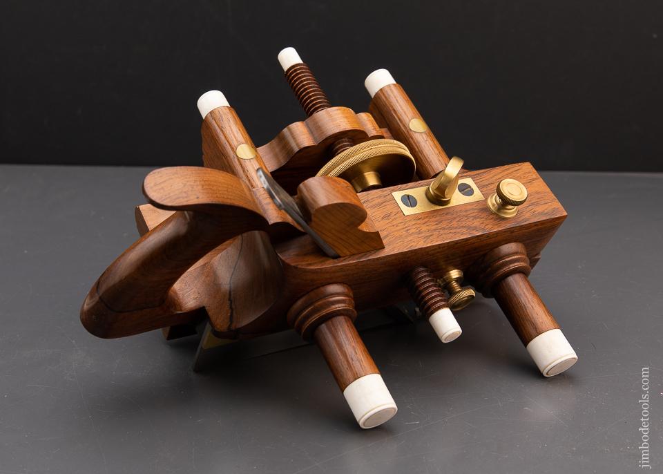 Rare! R. BAKER Rosewood SANDUSKY Center Wheel Plow Plane MINT - 93476UR