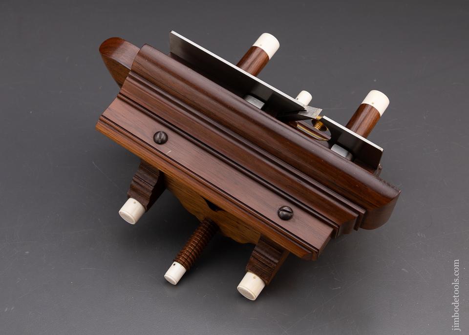 Rare! R. BAKER Rosewood SANDUSKY Center Wheel Plow Plane MINT - 93476UR