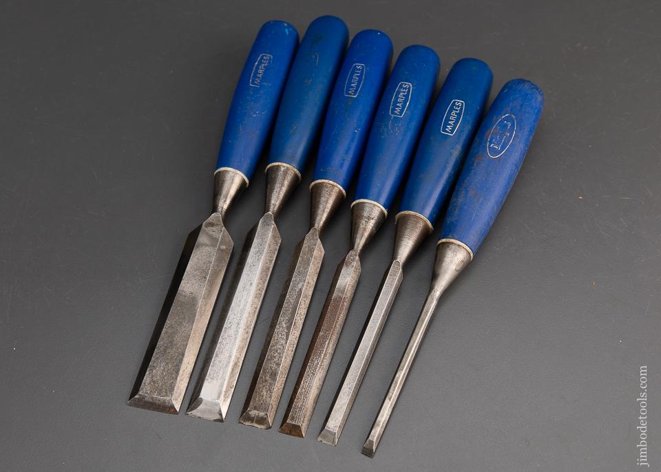 Set of Six MARPLES BLUE CHIP Bevel Edge Chisels - 93477 – Jim Bode Tools