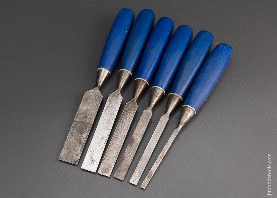 Set of Six MARPLES BLUE CHIP Bevel Edge Chisels - 93477 – Jim Bode Tools