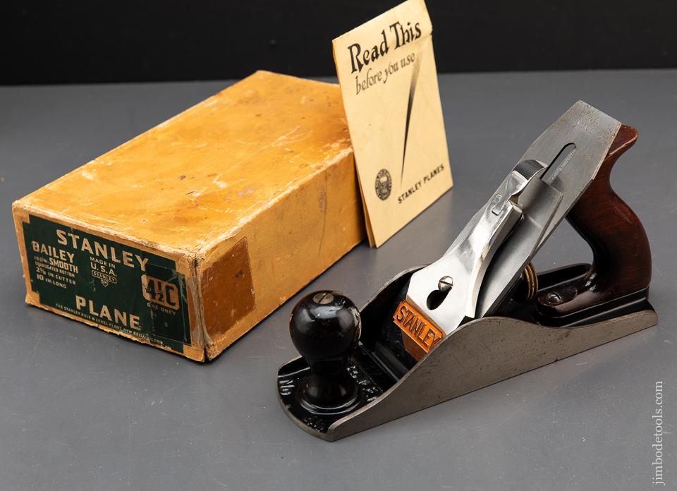 STANLEY No. 4 1/2C Smooth Plane MINT in Box - 93668