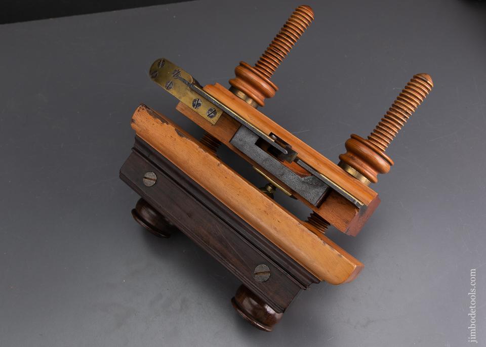 Magnificent! E.W. CARPENTER Patent 1838 Rosewood & Boxwood Handled Plow Plane - 93521U