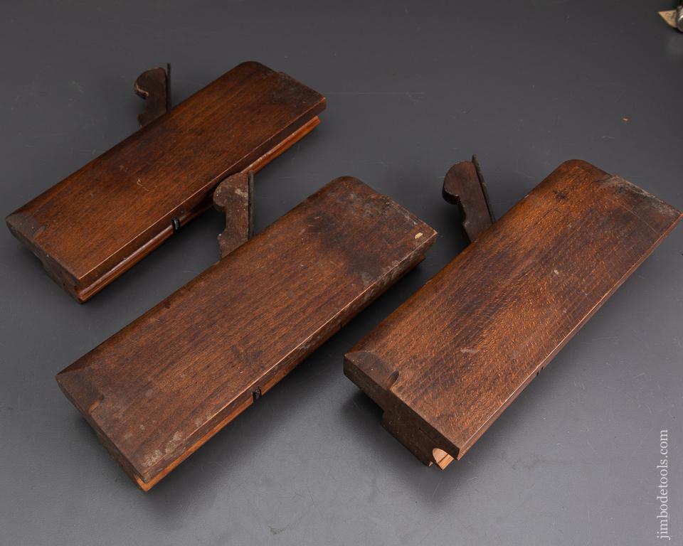Three Crisp BALDWIN Side Bead Molding Planes 93554 Jim Bode Tools