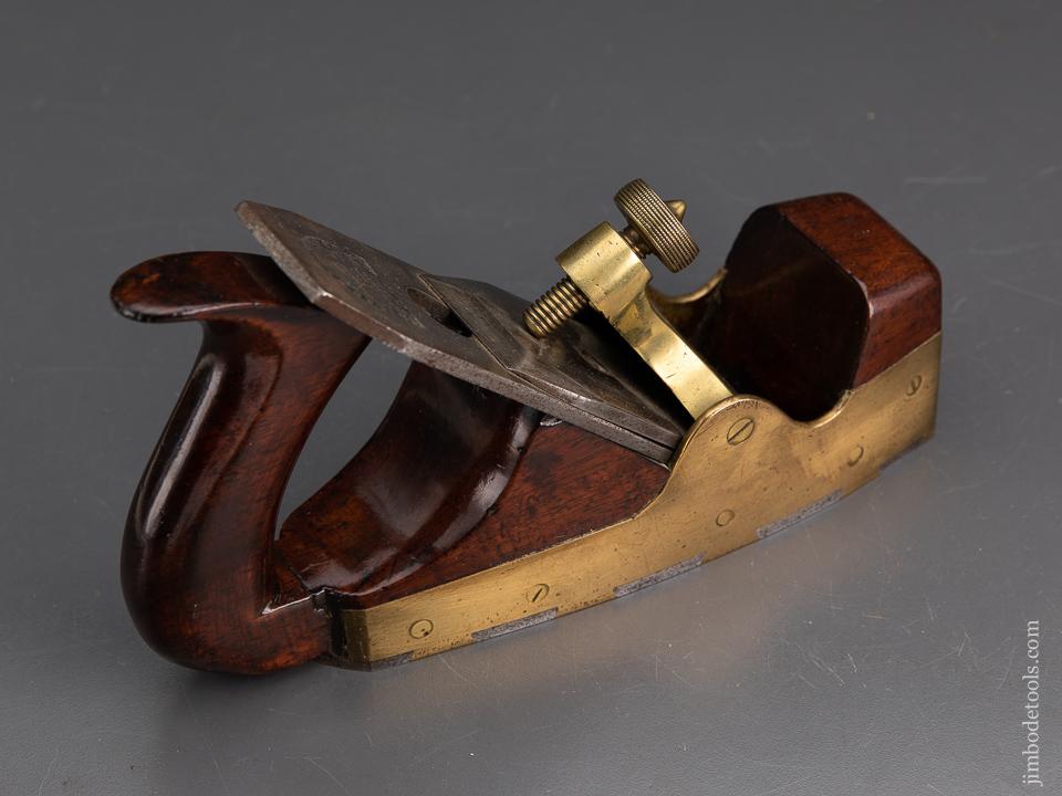 Stunning Gunmetal, Steel, and Rosewood Dovetail Infill Plane - 93620U