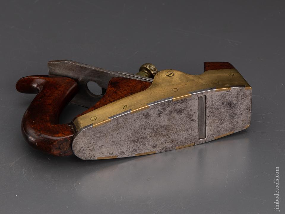 Stunning Gunmetal, Steel, and Rosewood Dovetail Infill Plane - 93620U