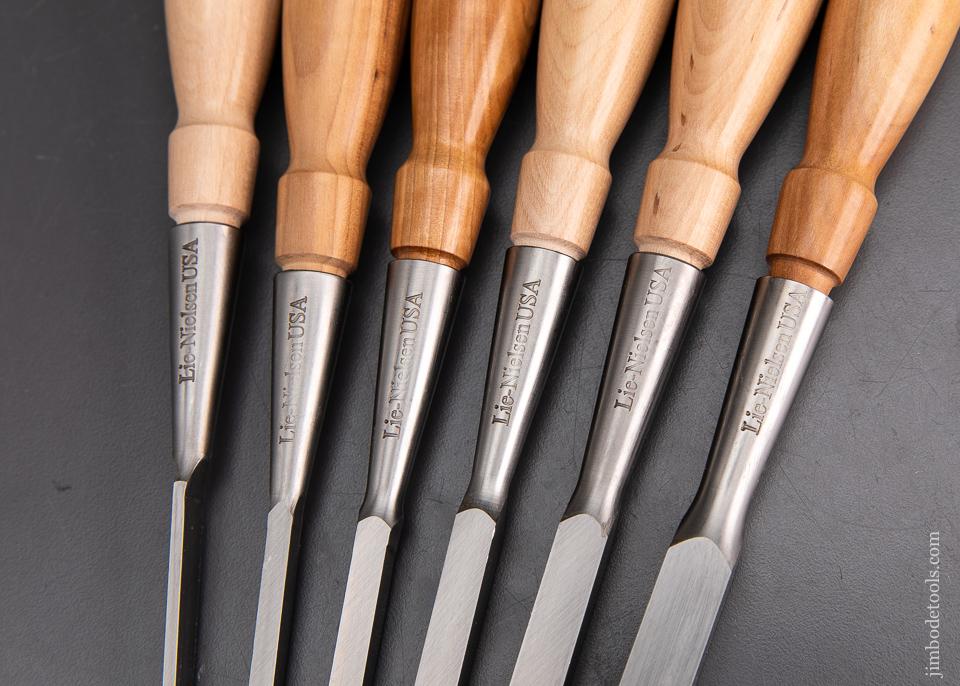 Six Piece LIE NIELSEN Mortise Chisel Set 93634 Jim Bode Tools