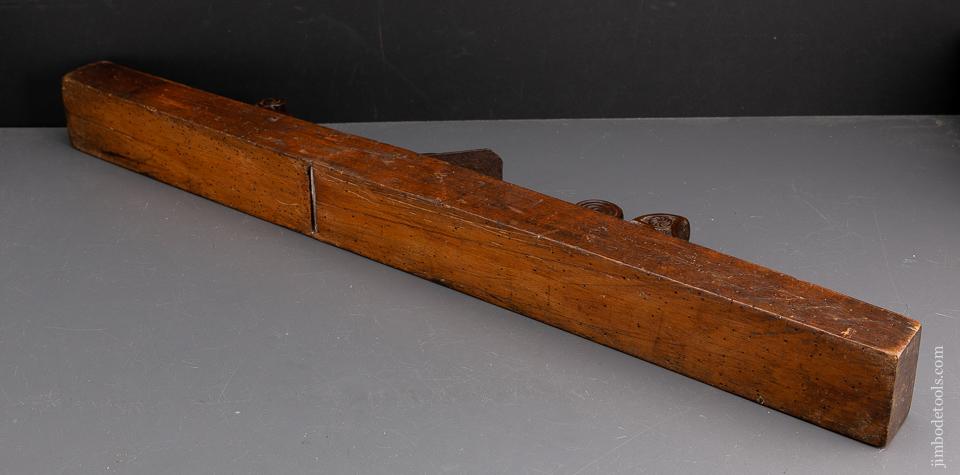 Gorgeous! 31 inch Carved Dutch Jointer Plane Dated 1799 - 93689U