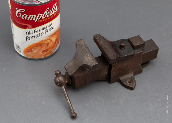 CRISP Miniature PRENTISS HALL & COOK Patent February 6, 1877 Vise in Original Paint - 93752