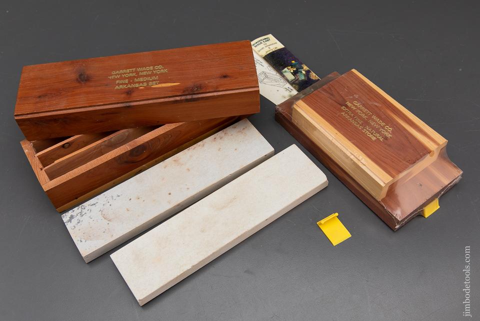 Three NEW OLD STOCK Arkansas Sharpening Stones by GARRETT WADE CO  in Original Boxes - 93920