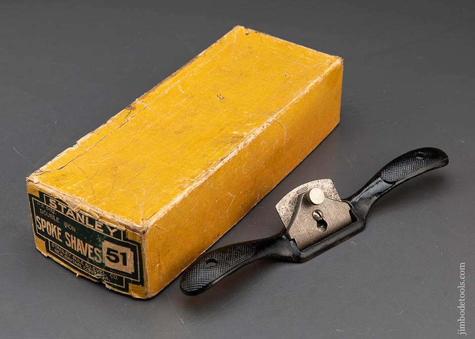 STANLEY No. 51 Flat Bottom Spoke Shave NEAR MINT in Original Box - 93926