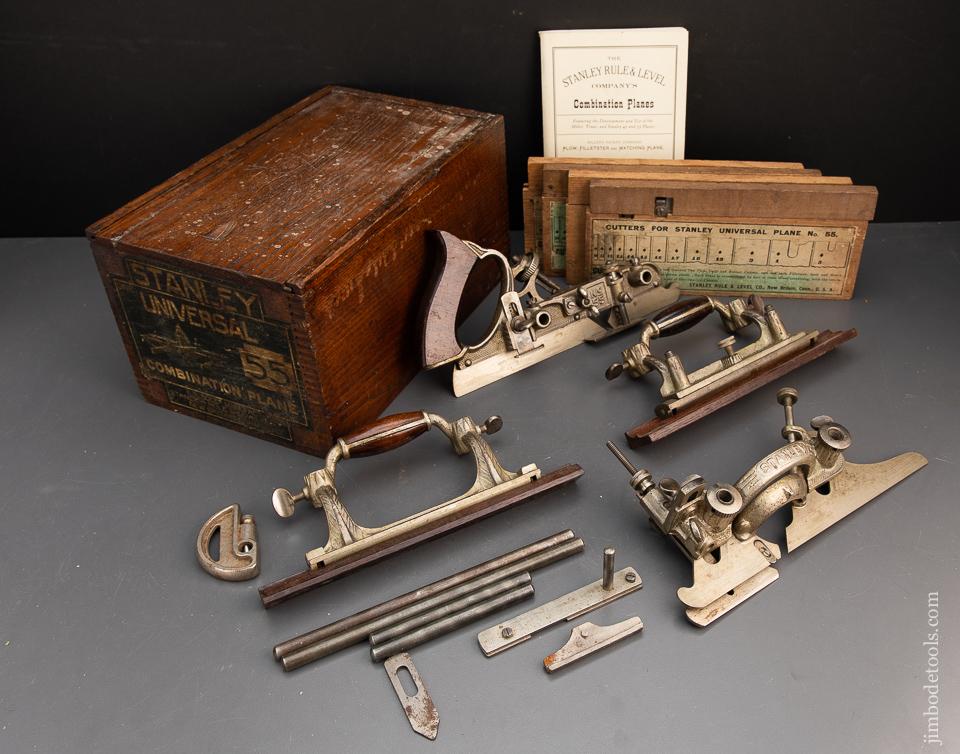 STANLEY No. 55 Combination Plane 100% COMPLETE in Original Chestnut Box - 93936