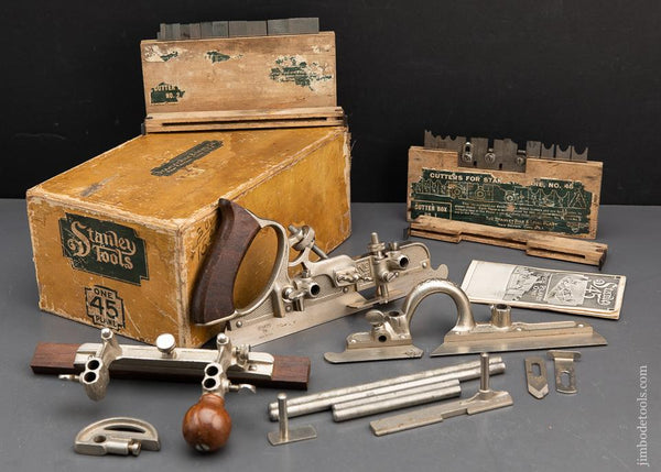 Near Mint! STANLEY No. 45 Combination Plane 100% COMPLETE in Original Box SWEETHEART - 93947