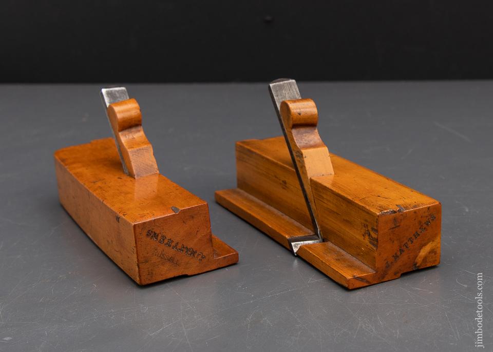 Pretty Pair of Boxwood Side Rabbet Planes - 93960U