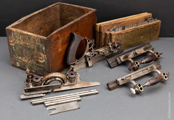 Good User STANLEY No. 55 Combination Plane in Original Chestnut Box - 93963
