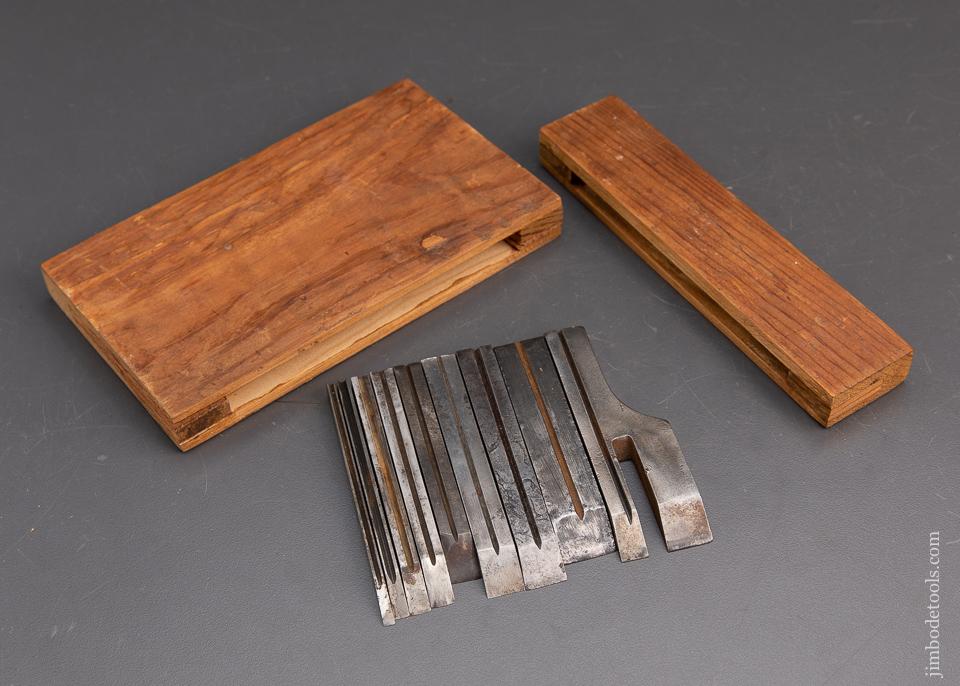 MILLERS Patent Set of Nine Cutters in Boc for MILLERS Patent No. 41, 42, 43, and 44 Planes - 93981