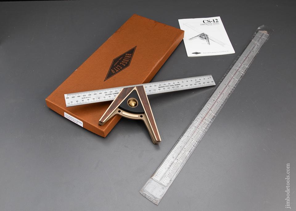 BRIDGE CITY TOOL WORKS CS-12/18 Combination Square NEW IN ORIGINAL BOX With Both 12 inch and 18 inch Rules! - 93997