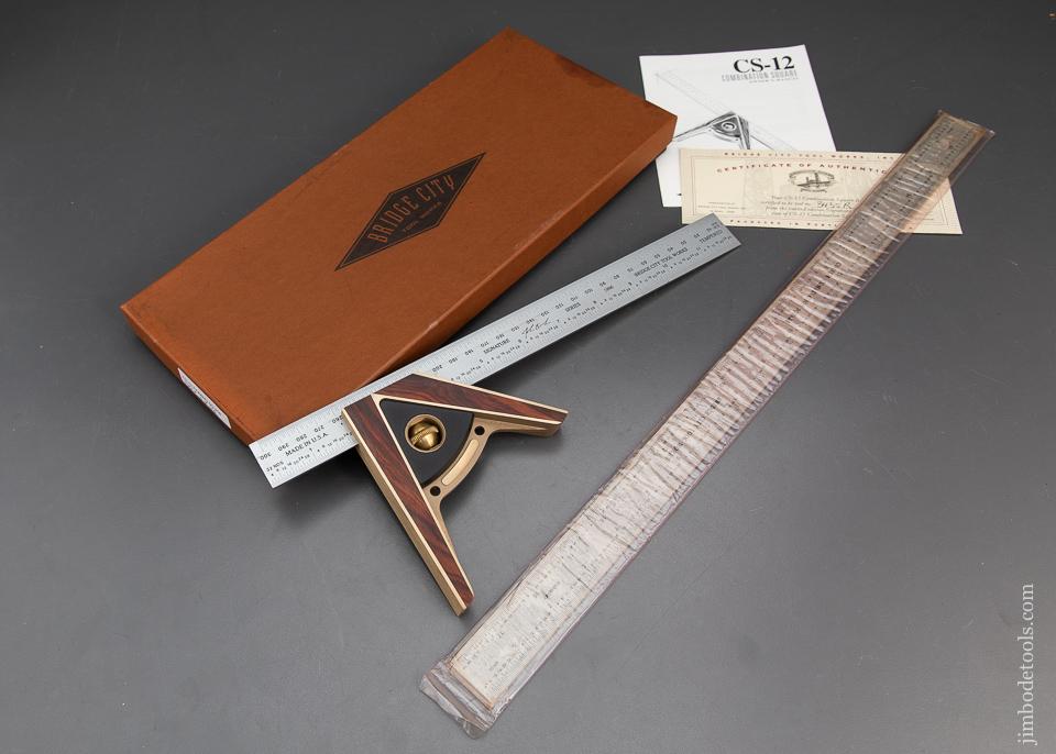 BRIDGE CITY TOOL WORKS CS-12/18 Combination Square NEW IN ORIGINAL BOX With Both 12 inch and 18 inch Rules! - 93998