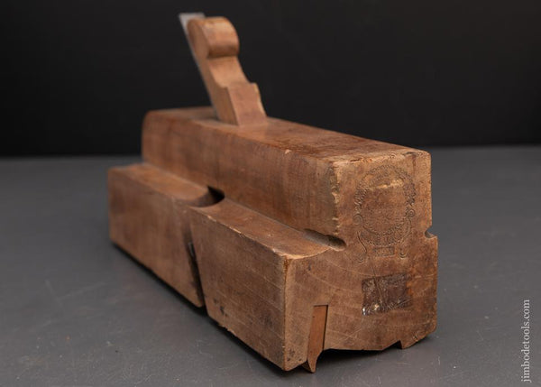 Applewood 2 3/4 inch Wide Crispy Complex Molding Plane by T.J. M'MASTER AUBURN NY circa 1825-39 GOOD - 94004