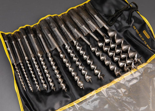 EXTRA FINE Complete Set of 13 STANLEY RUSSELL JENNINGS Auger Bits in Original Roll - 94007