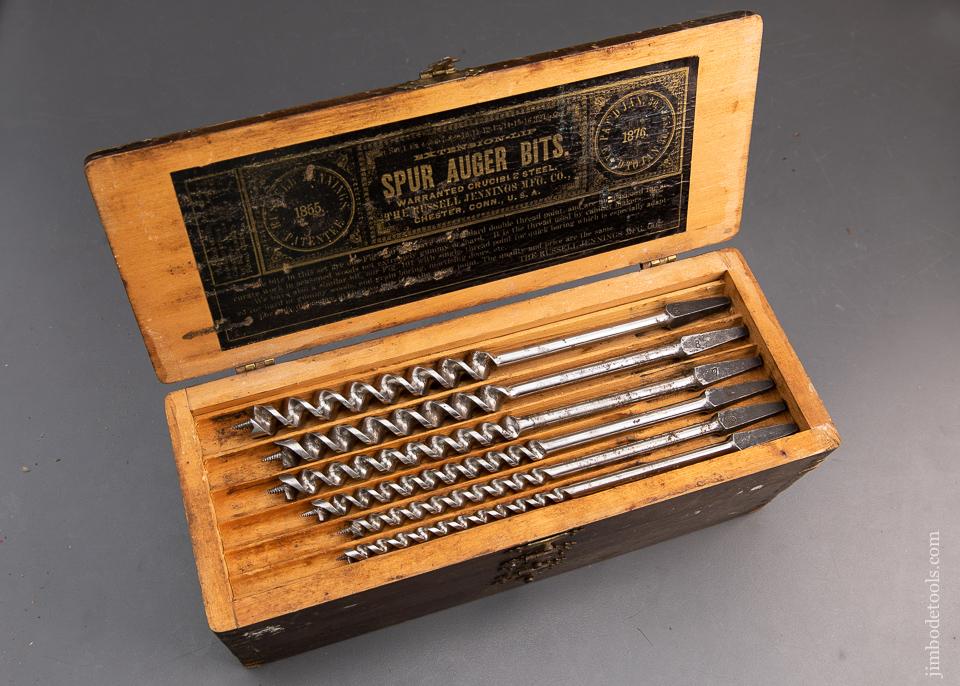 EXTRA FINE Complete Set of 13 RUSSELL JENNINGS Auger Bits in its Original Three Tiered Box - 94009
