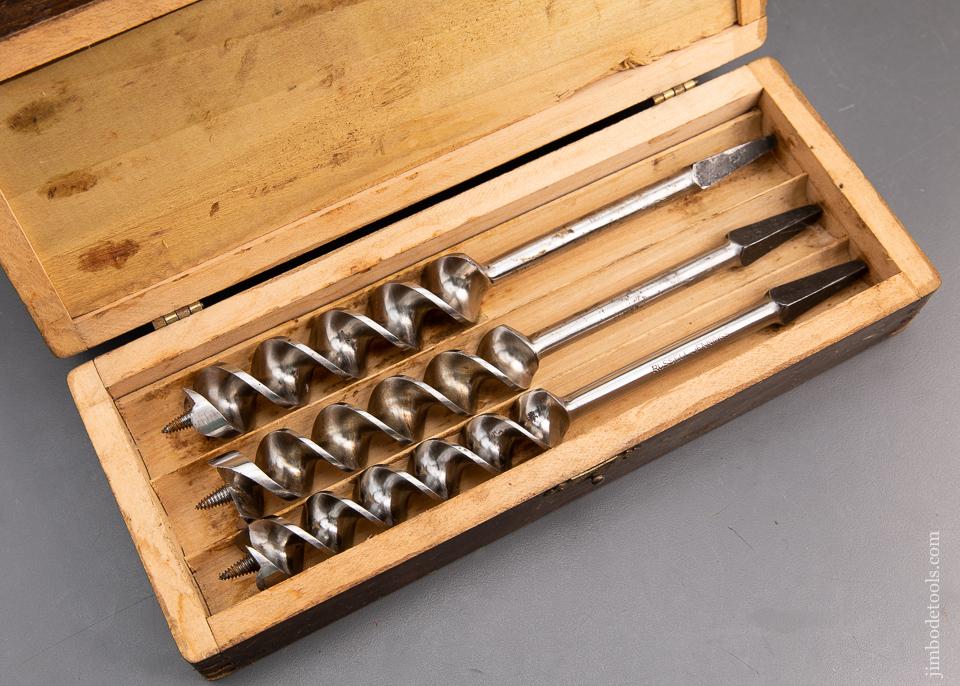 EXTRA FINE Complete Set of 13 RUSSELL JENNINGS Auger Bits in its Original Three Tiered Box - 94009