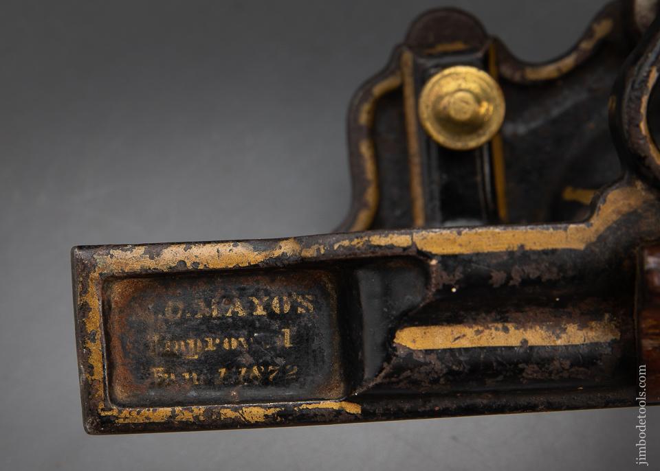 Stunning! MAYO's Patent Plow Plane with Original Gold, Red, and Black Paint - 94023