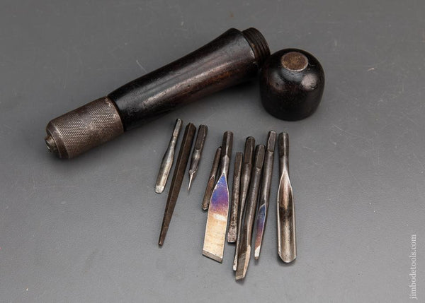 MILLERS FALLS Rosewood Tool Handle with Ten Bits - 94038