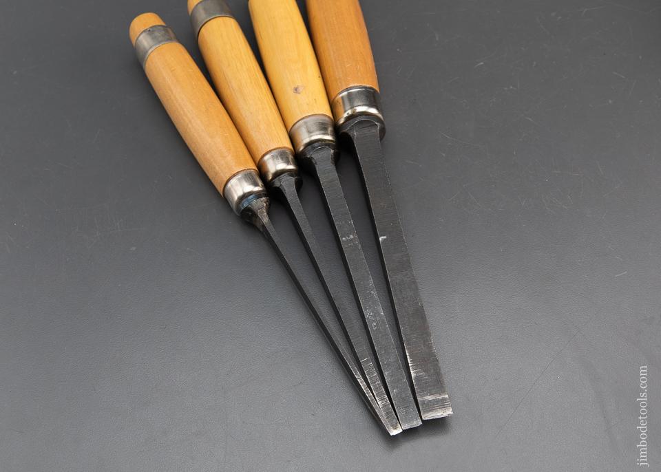 MINT  Set of Four GOLDENBERG FRANCE Pig Sticker Mortise Chisels - 94059