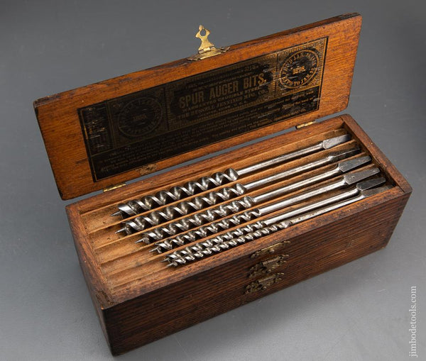 EXTRA Extra FINE! Complete Set of 13 RUSSELL JENNINGS Auger Bits in Original Three Tiered Box - 94068