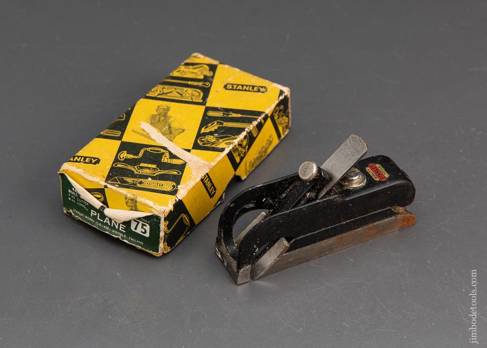 STANLEY No. 75 Bull Nose Rabbet Plane with Decal in Original Box - 94073