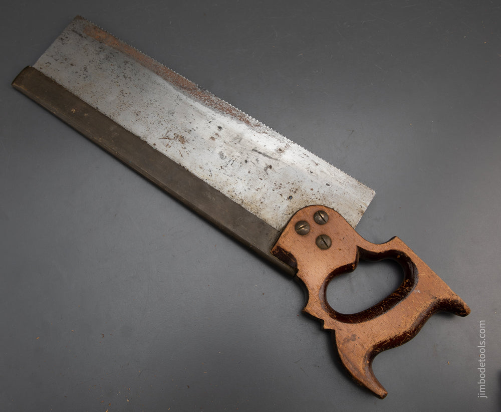 Extra Extra FINE! 14 point 14 inch Crosscut ROSS & ALEXANDER Brass Back Saw - 94159