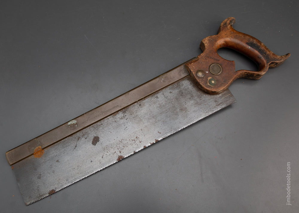 RARE 13 point 14 inch Rip DISSTON Brass Back Saw - 94177