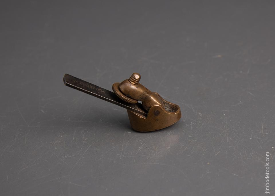 PRESTON Gunmetal 1" Compassed and Radiused Instrument Maker's Plane with Full Original PRESTON 5/16 Toothing Iron - 94181