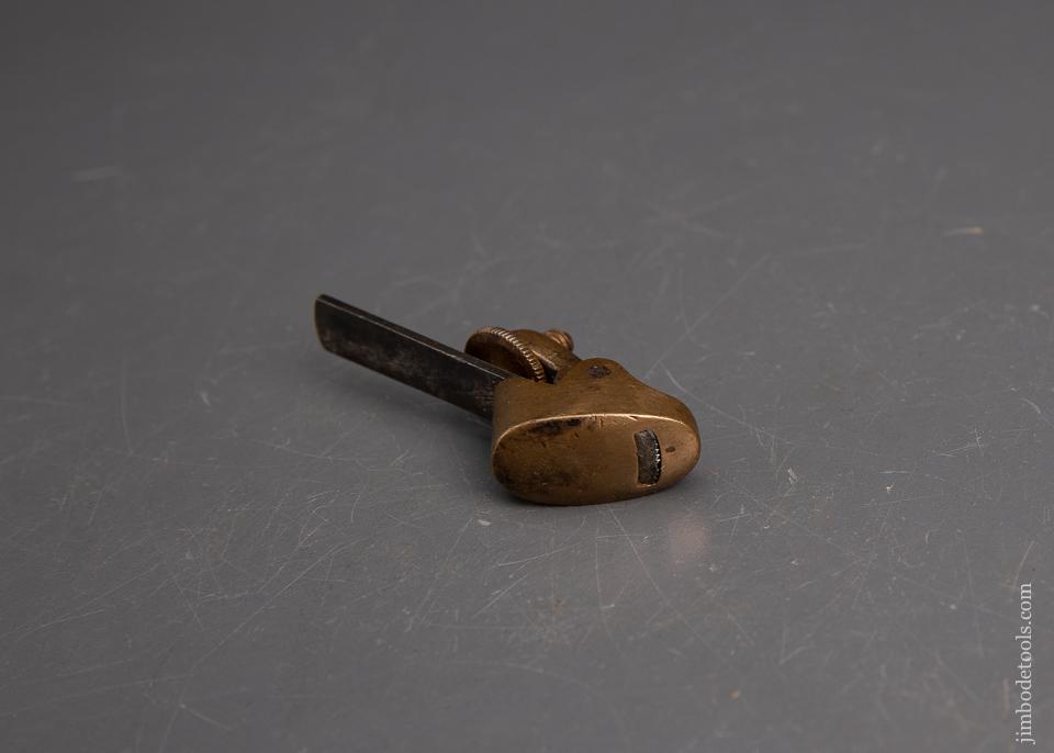 PRESTON Gunmetal 1" Compassed and Radiused Instrument Maker's Plane with Full Original PRESTON 5/16 Toothing Iron - 94181