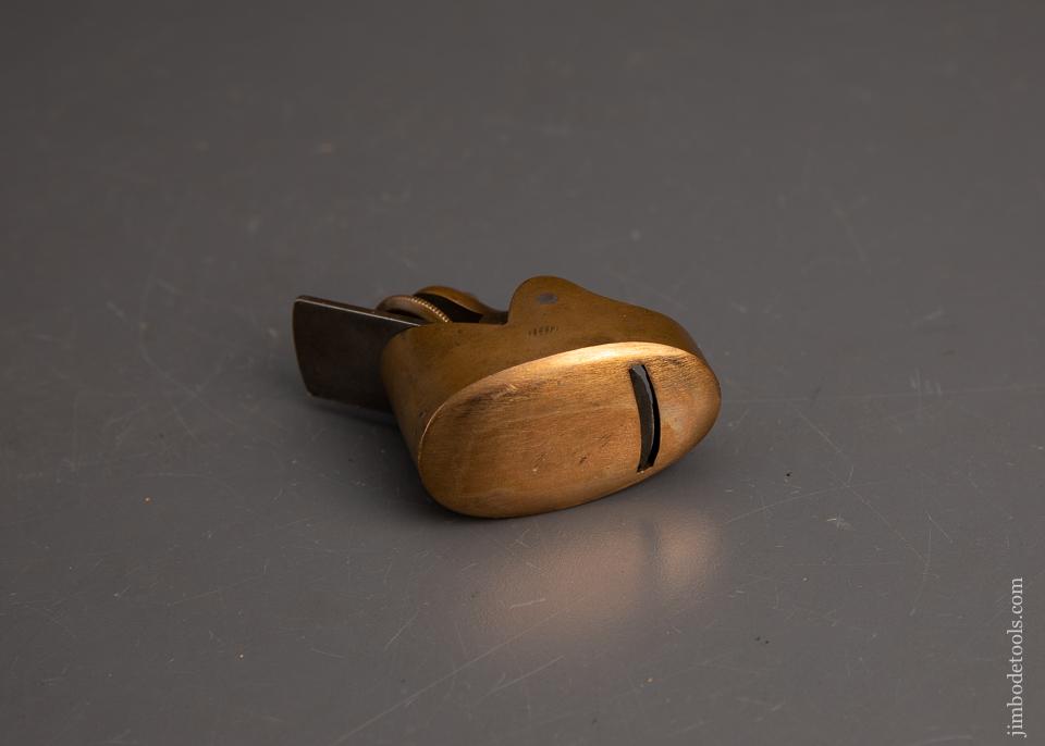 Beautiful Preston Gunmetal Instrument Maker's Plane Compassed and Radiused 2 1/4 long 7/8 Iron - EXCELSIOR 94197